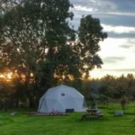 What is the historical background of glamping North Wales infrastructure