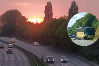 A40 Shut After Coach and Van Crash Near Llandeilo Wales
