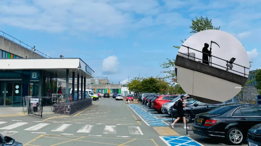 Man Dressed as Grim Reaper Arrested After Hospital Roof Incident in Wales