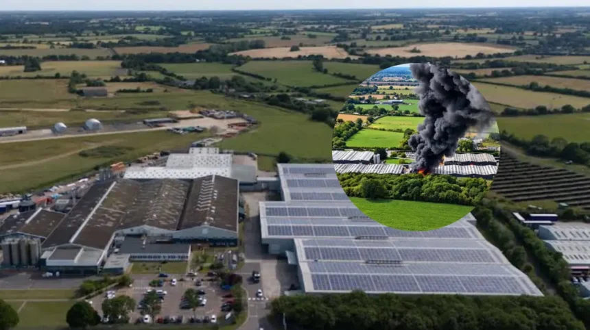 Beccles plastic factory fire 14 crews tackle M&H Plastics blaze