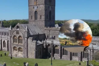 Pembrokeshire A477 caravan fire police launch arson inquiry