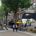 Police chase scene closes Swansea city centre 2026