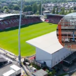 Roof truss installed as Wrexham