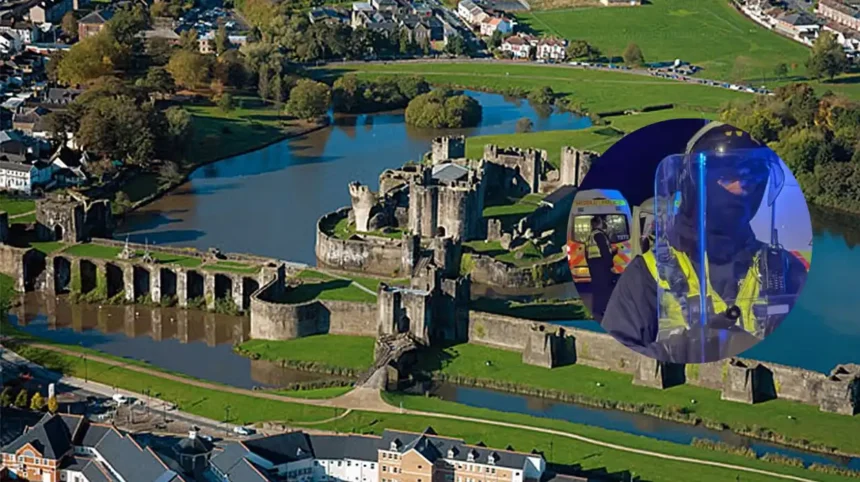 Caerphilly firework attack injures police officer at protest