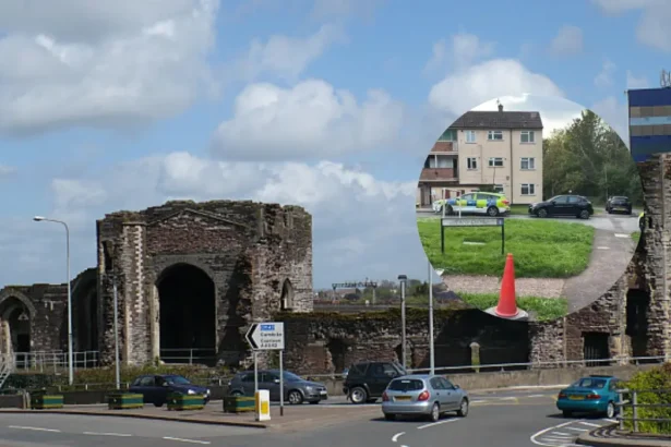 Malpas Newport fire Man hospitalised as police attend Jeans Close