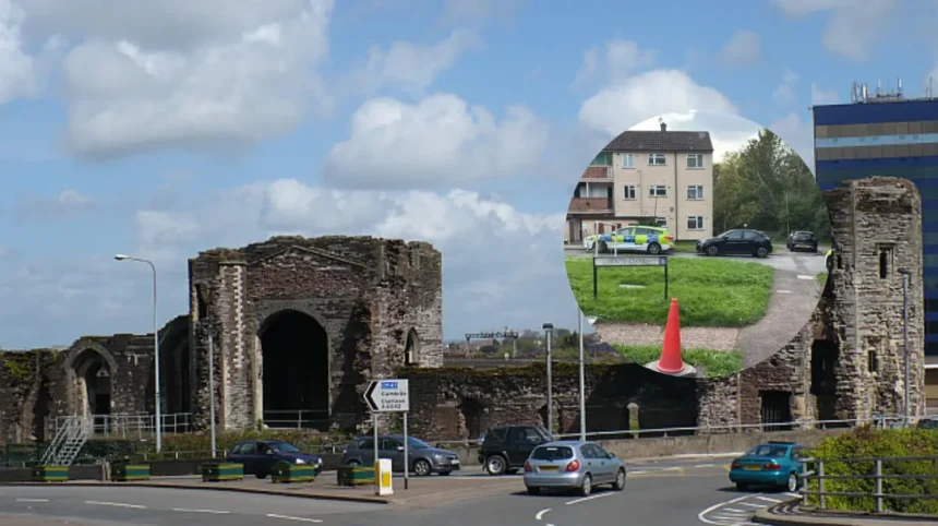 Malpas Newport fire Man hospitalised as police attend Jeans Close